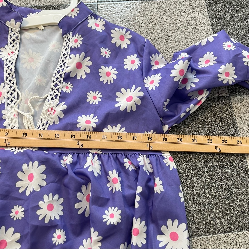 Purple Floral Sundress- M - Picture 5 of 10